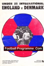 England v Denmark 1973 – U23 at Portsmouth