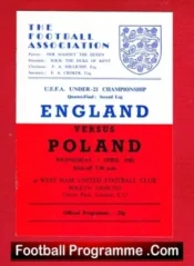 England v Poland 1982 – Under 21 at West Ham United