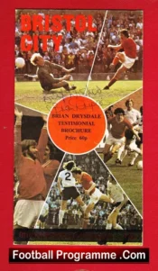 Brian Drysdale Testimonial Benefit Match Bristol City Signed