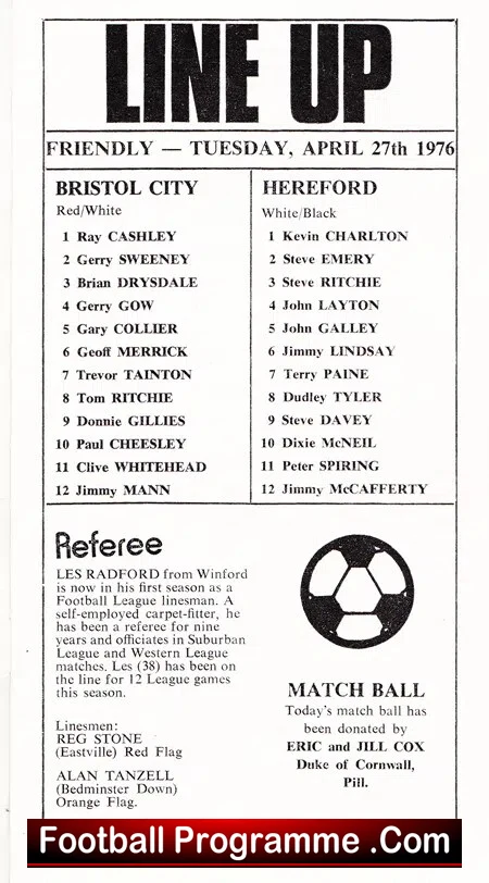 Brian Drysdale Testimonial Benefit Match Bristol City Signed - Image 3