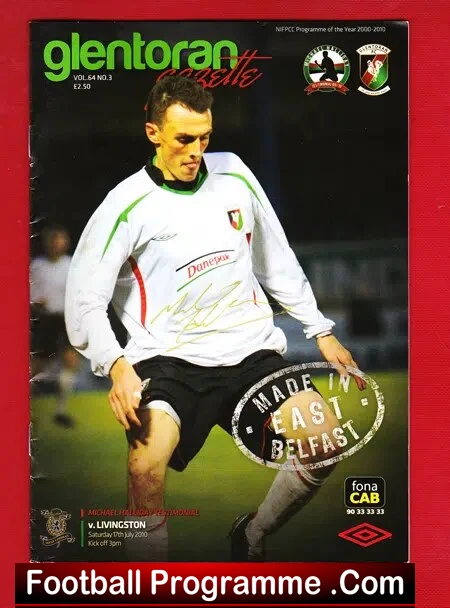 Michael Halliday Testimonial Benefit Match Glentoran 2010 Signed - Image 2