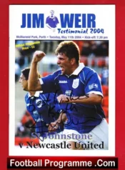 Jim Weir Testimonial Benefit Match St Johnstone 2004 Signed