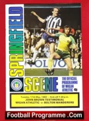 John Brown Testimonial Benefit Game Wigan Athletic 1982