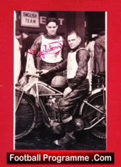 New Cross Speedway Rider Jeff Lloyd Signed Photograph 1940s