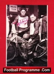 New Cross Speedway Rider Jeff Lloyd Signed Photograph 1940s