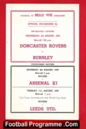 Doncaster Rovers v Burnley 1970 – Friendly Match