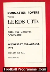 Doncaster Rovers v Leeds United 1973 – Friendly Match