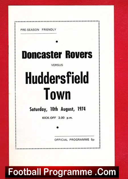Doncaster Rovers v Huddersfield Town 1974 - Friendly Match - Image 2
