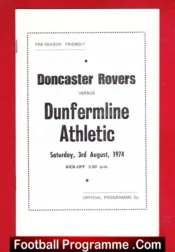 Doncaster Rovers v Dunfermline Athletic 1974 – Friendly Match