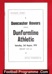 Doncaster Rovers v Dunfermline Athletic 1974 – Friendly Match