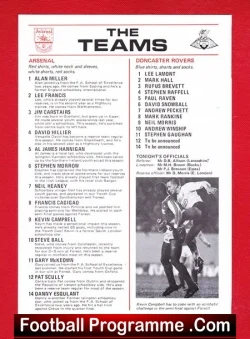 Arsenal v Doncaster Rovers 1988 - Youth Cup Final 2nd Leg - Image 2