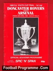 Doncaster Rovers v Arsenal 1988 – Youth Cup Final 1st Leg