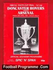 Doncaster Rovers v Arsenal 1988 – Youth Cup Final 1st Leg