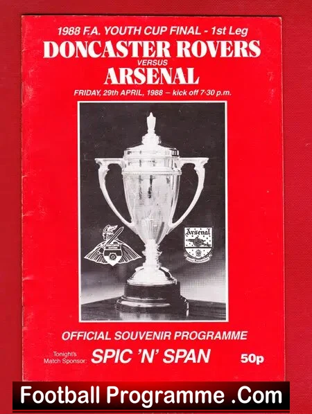 Doncaster Rovers v Arsenal 1988 - Youth Cup Final 1st Leg - Image 2