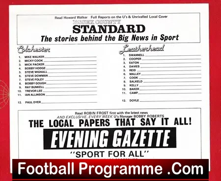 Colchester United v Leatherhead 1978 - FA Cup 2nd Leg - Image 3