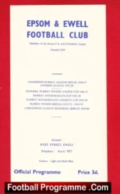 Epsom Ewell v Leatherhead 1962