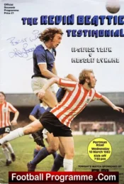 Kevin Beattie Testimonial Benefit Match Ipswich Town 1982 Signed