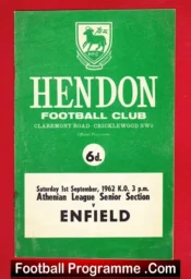Hendon v Enfield 1962 – Athenian League