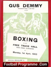 Boxing – Jackie Harwood v Johnny Kramer 1963 – Manchester Signed