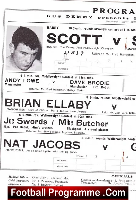 Boxing - Harry Scott v Jim Swords 1963 - Manchester - Image 3