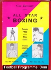 Boxing – Orlando Paso v Mick Leahy 1962 – Manchester