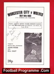 Bill East + John Webb Testimonial Benefit Match Worcester Signed