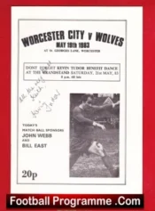 Bill East + John Webb Testimonial Benefit Match Worcester Signed