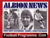 Bobby Hope Testimonial Benefit Match WBA 1971 – Signed Autograph
