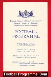 Australia Army v Navy RAF 1947 – Adelaide Oval Anzac day