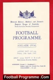 Australia Army v Navy RAF 1947 – Adelaide Oval Anzac day