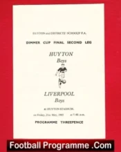 Huyton Boys v Liverpool Boys 1965 – Dimmer Cup Final 2nd Leg