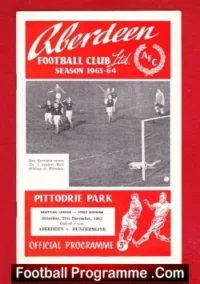 Aberdeen v Dunfermline Athletic 1963