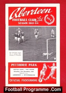 Aberdeen v Dunfermline Athletic 1963 - football programme
