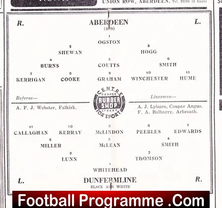 Aberdeen v Dunfermline Athletic 1963 - Image 3