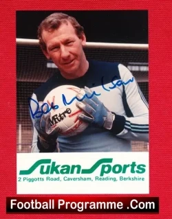 Arsenal Bob Wilson Autographed Signed Picture Postcard - football memorabilia