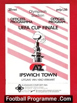 AZ Alkmaar v Ipswich Town 1981 - UEFA Cup Final Holland - football programme