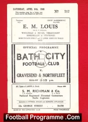 Bath City v Gravesend Northfleet 1948