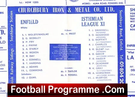 Enfield v Isthmian League XI 1968 - Friendly Match - Image 3