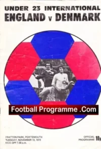 England v Denmark 1973 – U23 at Portsmouth