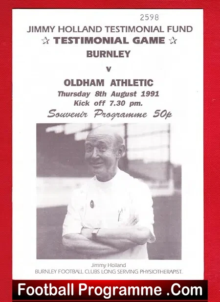 Jimmy Holland Testimonial Benefit Match Burnley 1991 - Image 2