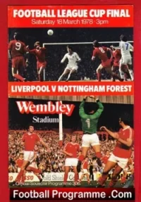 Liverpool v Nottingham Forest 1978 – League Cup Final