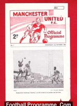 Manchester United v Manchester City 1963 - Reserve Match George Best - football programme