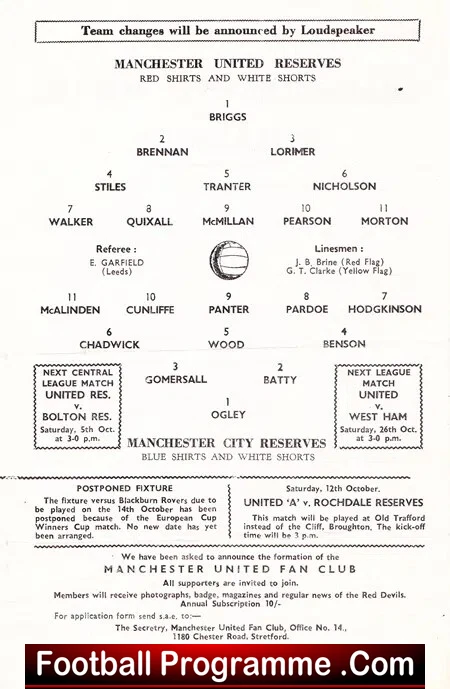 Manchester United v Manchester City 1963 - Reserve Match George Best - Image 3