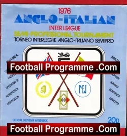 Monza v Stafford Rangers 1976 - Anglo Italian Inter League PLUS - football programme