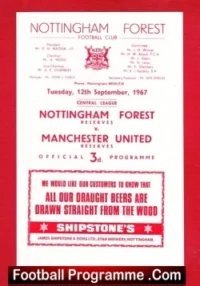 Nottingham Forest v Manchester United 1967 – Reserves Match