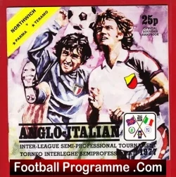 Parma v Yeovil Town 1977 - Anglo Italian Inter League PLUS - football programme