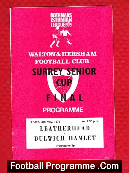 Leatherhead v Dulwich Hamlet 1975 - Surrey Senior Cup Final - Image 2