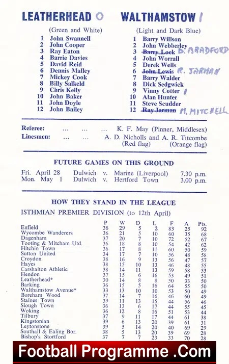 Dulwich Hamlet v Leatherhead 1978 - London Senior Cup Final - Image 3