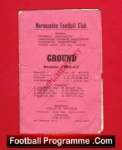 Morecambe Football Club Season Ticket Book 1962 – 1963 Signed