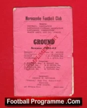 Morecambe Football Club Season Ticket Book 1962 – 1963 Signed